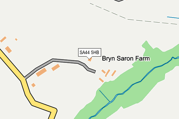 SA44 5HB map - OS OpenMap – Local (Ordnance Survey)