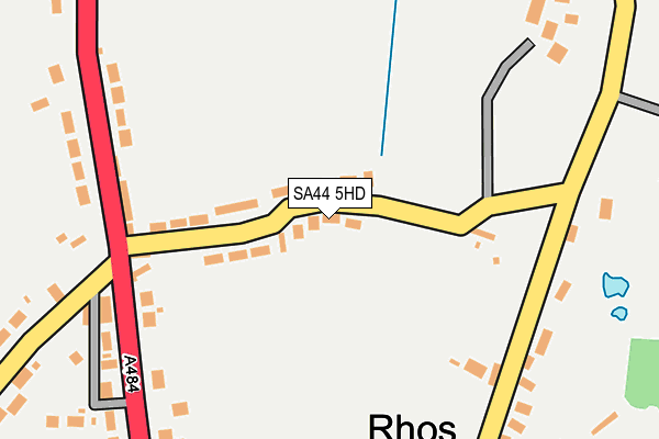SA44 5HD map - OS OpenMap – Local (Ordnance Survey)