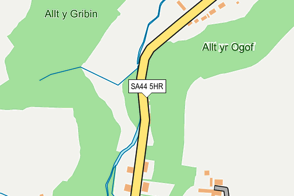 SA44 5HR map - OS OpenMap – Local (Ordnance Survey)