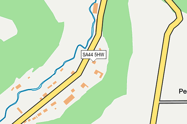 SA44 5HW map - OS OpenMap – Local (Ordnance Survey)