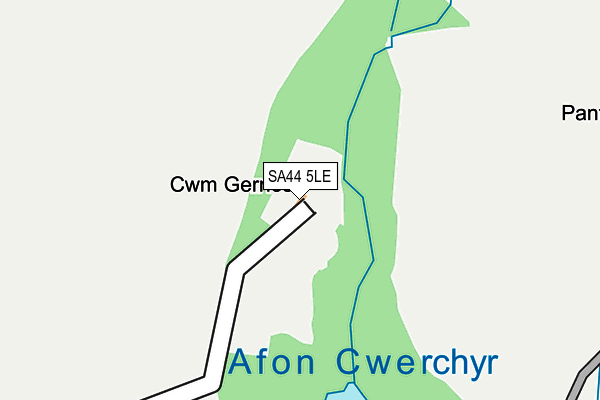 SA44 5LE map - OS OpenMap – Local (Ordnance Survey)