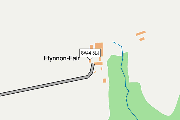 SA44 5LJ map - OS OpenMap – Local (Ordnance Survey)