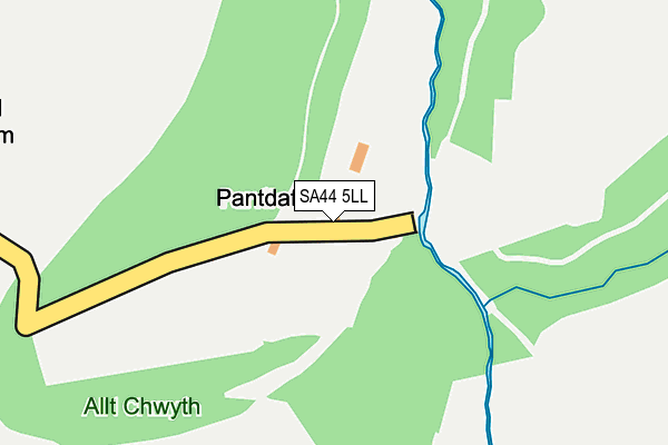 SA44 5LL map - OS OpenMap – Local (Ordnance Survey)