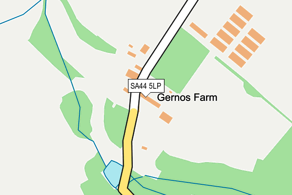 SA44 5LP map - OS OpenMap – Local (Ordnance Survey)