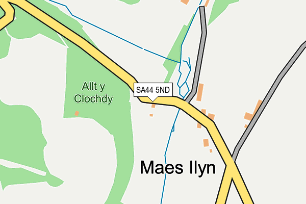 SA44 5ND map - OS OpenMap – Local (Ordnance Survey)