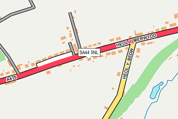 SA44 5NL map - OS OpenMap – Local (Ordnance Survey)
