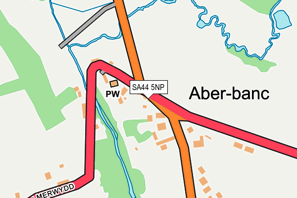 SA44 5NP map - OS OpenMap – Local (Ordnance Survey)
