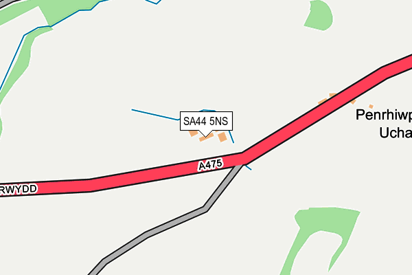 SA44 5NS map - OS OpenMap – Local (Ordnance Survey)