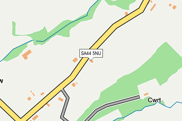 SA44 5NU map - OS OpenMap – Local (Ordnance Survey)