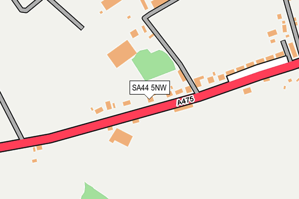 SA44 5NW map - OS OpenMap – Local (Ordnance Survey)