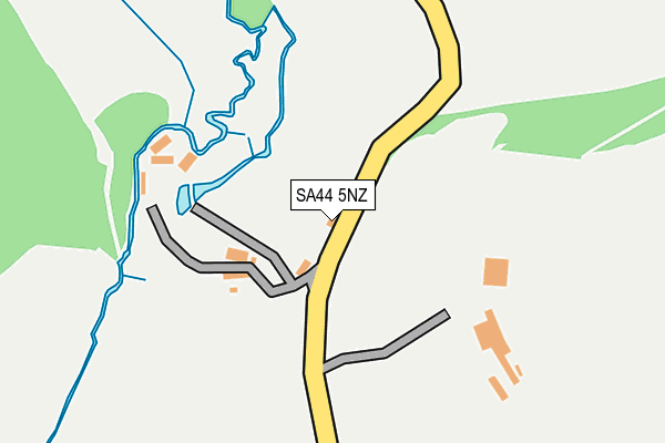 SA44 5NZ map - OS OpenMap – Local (Ordnance Survey)