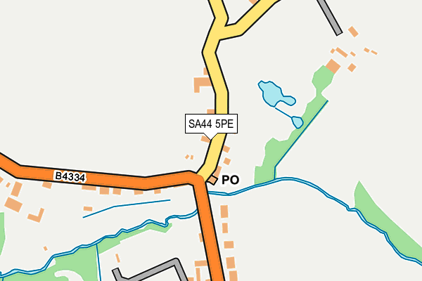 SA44 5PE map - OS OpenMap – Local (Ordnance Survey)