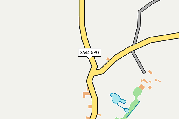 SA44 5PG map - OS OpenMap – Local (Ordnance Survey)