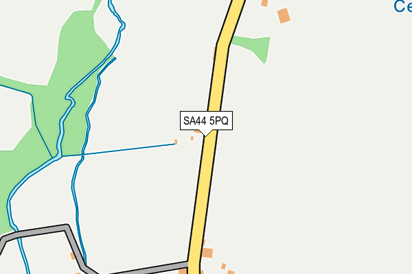 SA44 5PQ map - OS OpenMap – Local (Ordnance Survey)
