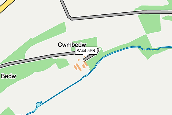 SA44 5PR map - OS OpenMap – Local (Ordnance Survey)