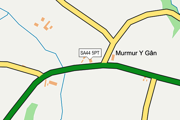 SA44 5PT map - OS OpenMap – Local (Ordnance Survey)