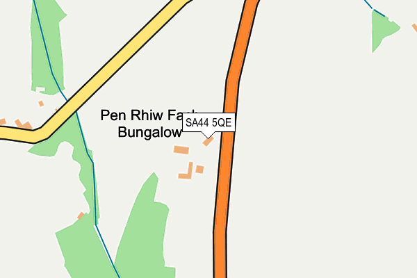 SA44 5QE map - OS OpenMap – Local (Ordnance Survey)