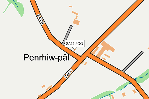 SA44 5QG map - OS OpenMap – Local (Ordnance Survey)