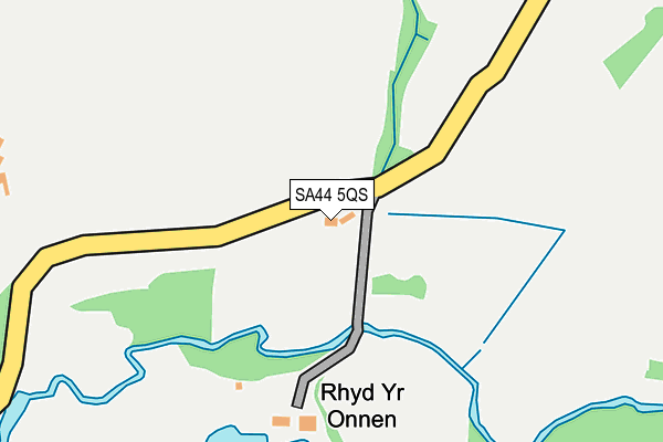 SA44 5QS map - OS OpenMap – Local (Ordnance Survey)