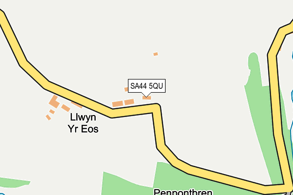 SA44 5QU map - OS OpenMap – Local (Ordnance Survey)