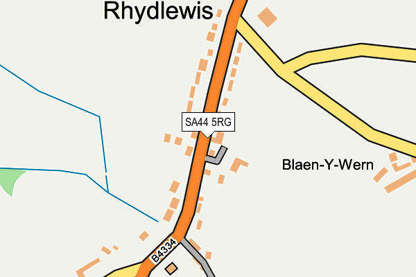 SA44 5RG map - OS OpenMap – Local (Ordnance Survey)