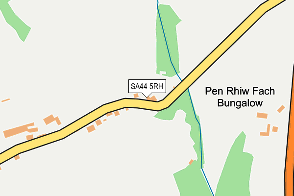 SA44 5RH map - OS OpenMap – Local (Ordnance Survey)