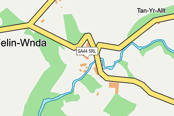 SA44 5RL map - OS OpenMap – Local (Ordnance Survey)