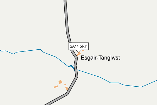 SA44 5RY map - OS OpenMap – Local (Ordnance Survey)