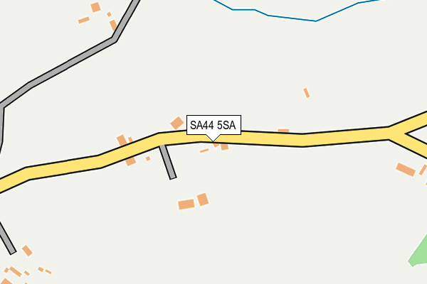 SA44 5SA map - OS OpenMap – Local (Ordnance Survey)