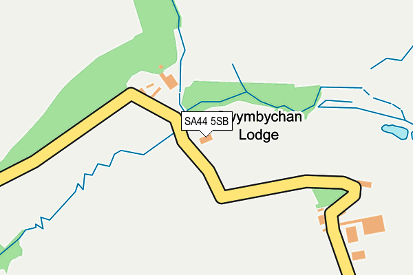 SA44 5SB map - OS OpenMap – Local (Ordnance Survey)