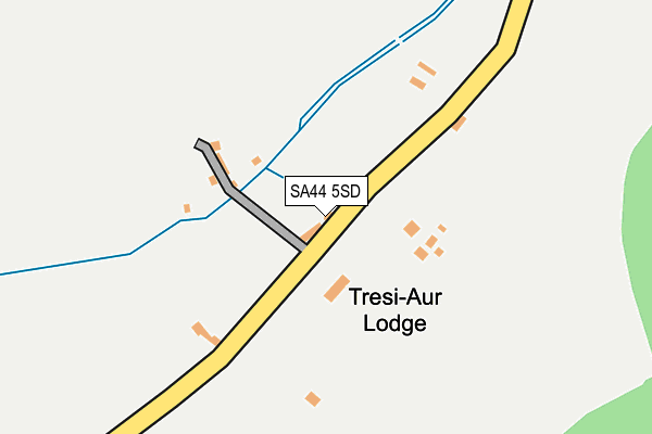 SA44 5SD map - OS OpenMap – Local (Ordnance Survey)