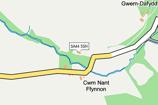 SA44 5SH map - OS OpenMap – Local (Ordnance Survey)