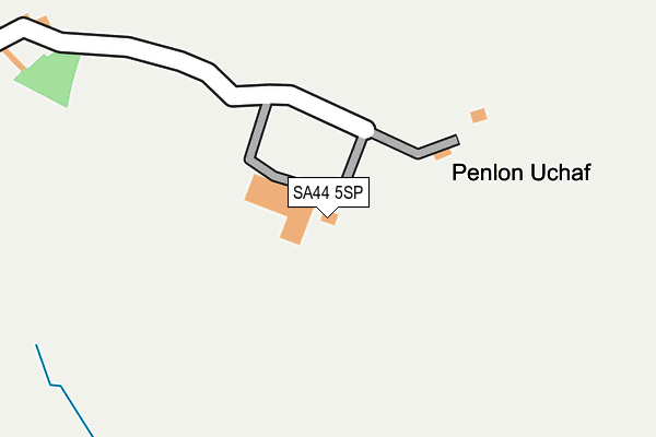 SA44 5SP map - OS OpenMap – Local (Ordnance Survey)