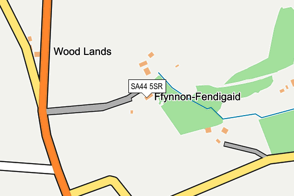 SA44 5SR map - OS OpenMap – Local (Ordnance Survey)