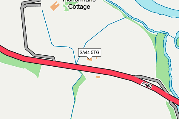 SA44 5TG map - OS OpenMap – Local (Ordnance Survey)