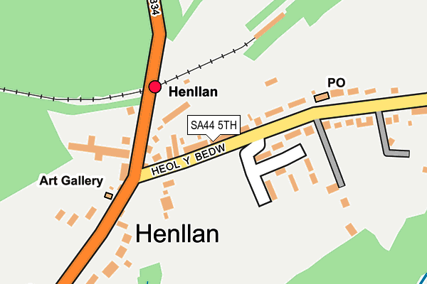 SA44 5TH map - OS OpenMap – Local (Ordnance Survey)