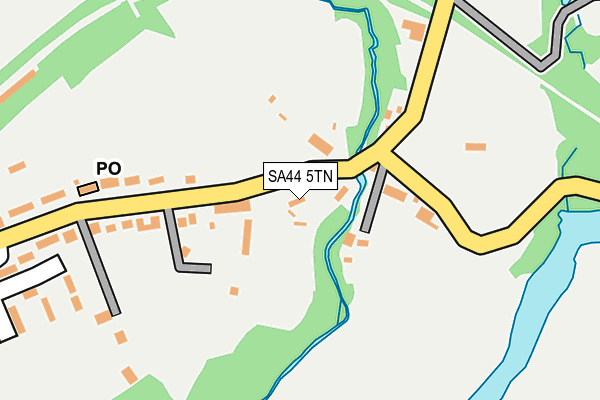 SA44 5TN map - OS OpenMap – Local (Ordnance Survey)