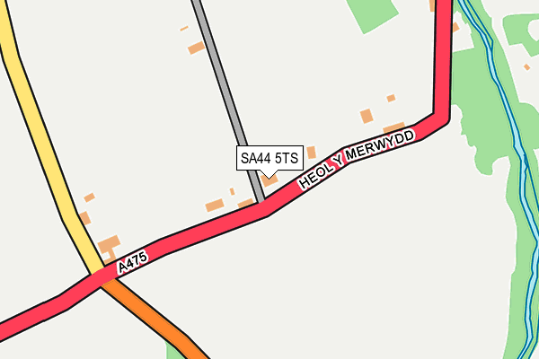 SA44 5TS map - OS OpenMap – Local (Ordnance Survey)