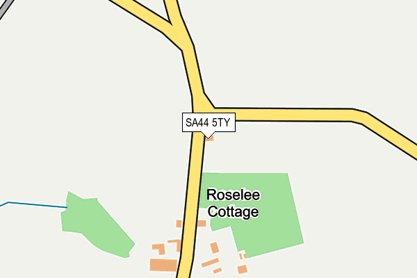 SA44 5TY map - OS OpenMap – Local (Ordnance Survey)