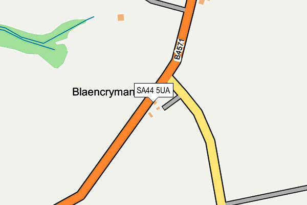 SA44 5UA map - OS OpenMap – Local (Ordnance Survey)