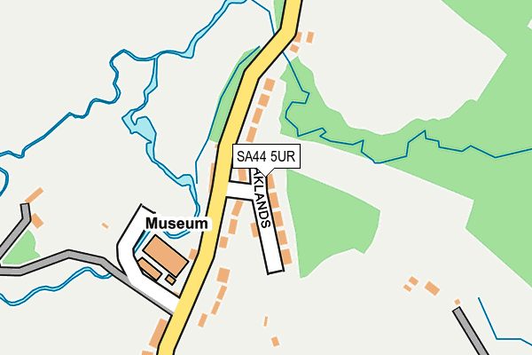 SA44 5UR map - OS OpenMap – Local (Ordnance Survey)