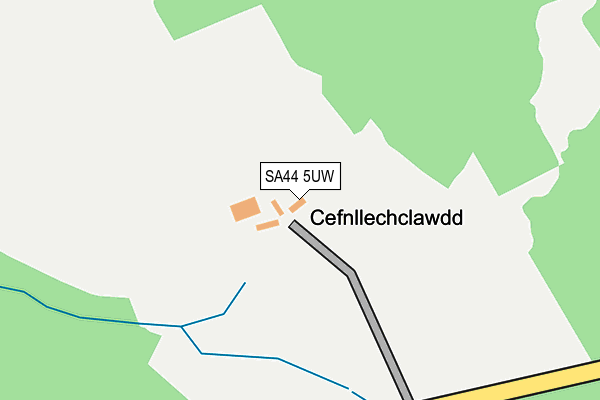 SA44 5UW map - OS OpenMap – Local (Ordnance Survey)