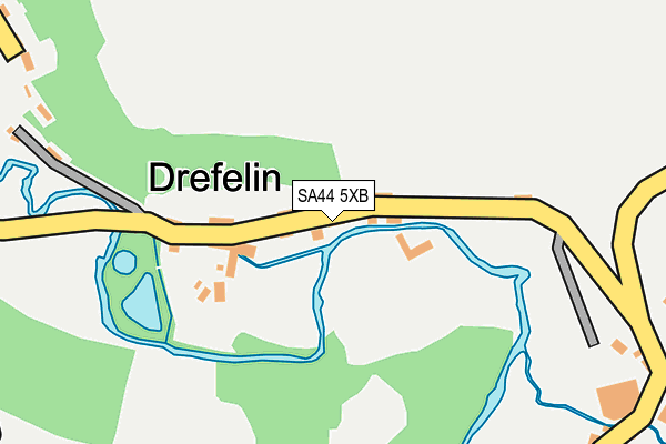 SA44 5XB map - OS OpenMap – Local (Ordnance Survey)
