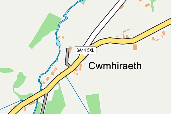 SA44 5XL map - OS OpenMap – Local (Ordnance Survey)