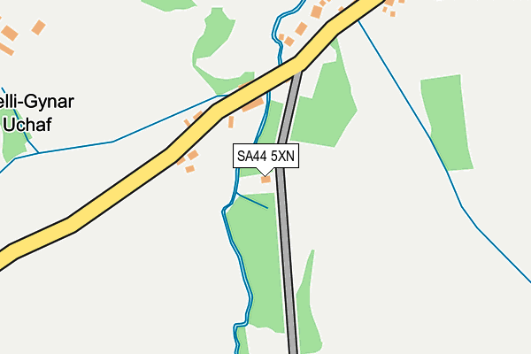 SA44 5XN map - OS OpenMap – Local (Ordnance Survey)