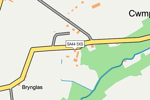 SA44 5XS map - OS OpenMap – Local (Ordnance Survey)