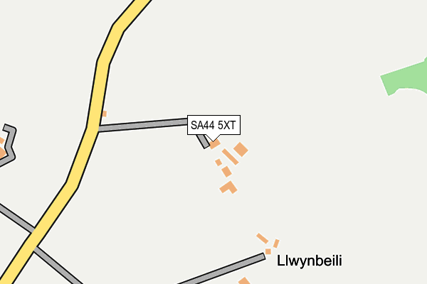 SA44 5XT map - OS OpenMap – Local (Ordnance Survey)