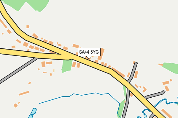 SA44 5YG map - OS OpenMap – Local (Ordnance Survey)