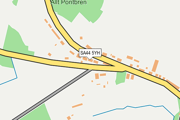 SA44 5YH map - OS OpenMap – Local (Ordnance Survey)