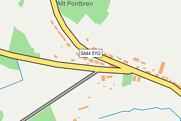 SA44 5YQ map - OS OpenMap – Local (Ordnance Survey)
